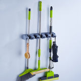 GripLite™ Plastic Wall-Mounted Broom & Mop Holder