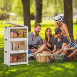 StackSmart™ Foldable Rolling Storage Bins – 3 Piece Stackable Set